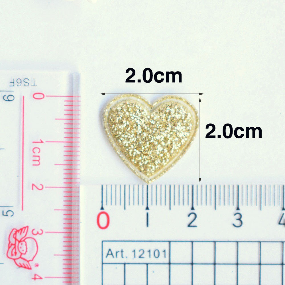 Wholesale 500pcs Padded Glitter Heart 3/4" Embellishment - U PICK
