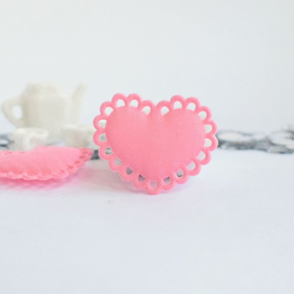Wholesale 500pcs Padded Cotton Heart 1.25" Embellishment - U PICK