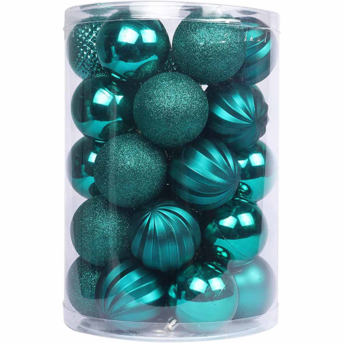 34ct Christmas Ball Ornaments 4CM - Teal