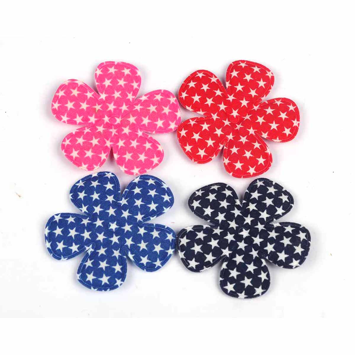 80 Padded Flower w/star 2" -4 Colors