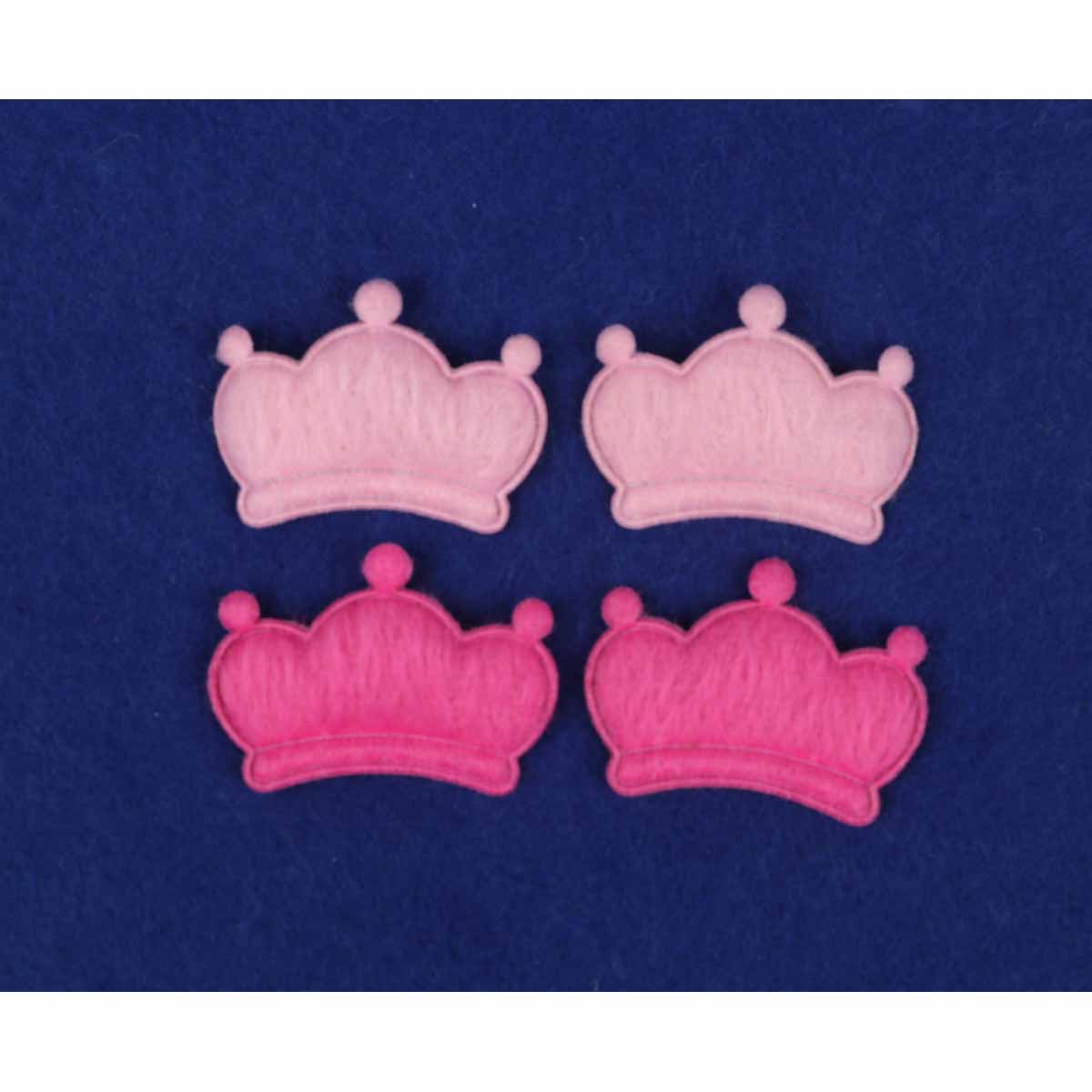 80 Furry Crown 1 1/8"-Pink/Hot Pink