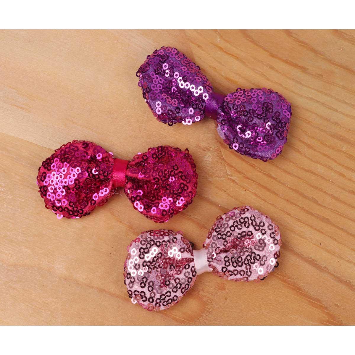 15 Sequin Hair Bow 3.25"-3 Color