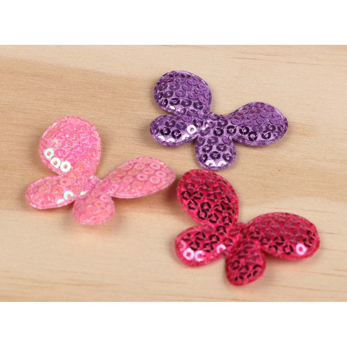 60 Padded Sequin Butterfly 1.75"-3 Colors