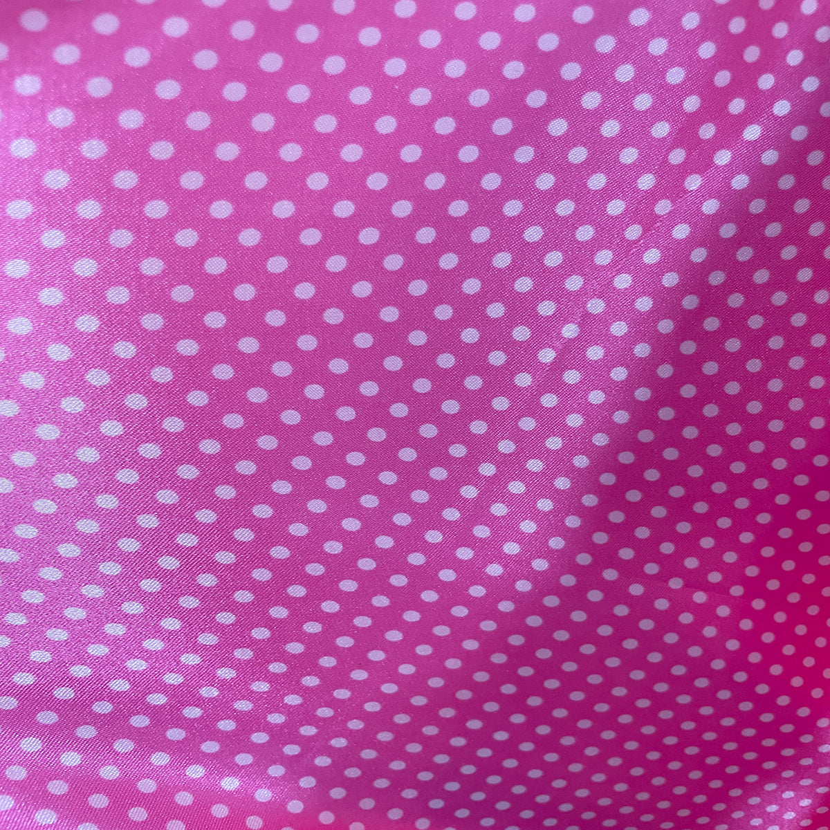 Polka Dots Prints Satin Fabric-Dark Pink