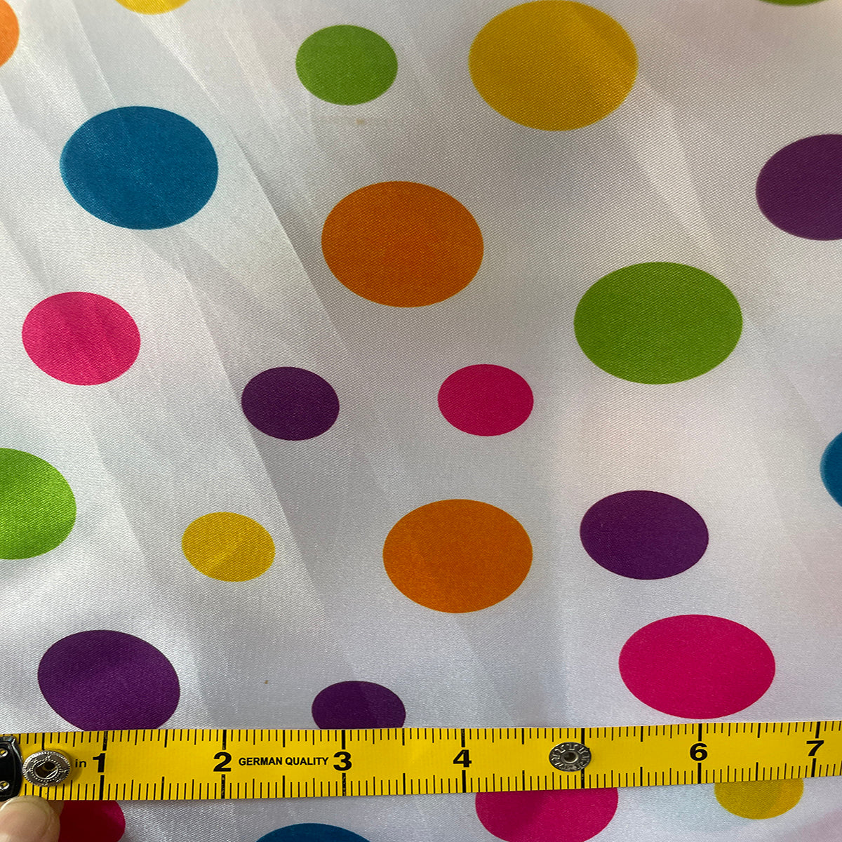 Polka Dots Satin Fabric