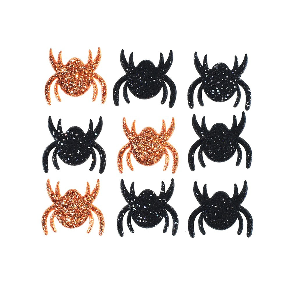 Wholesale 500pcs Padded Glitter Spider 3/4" Embellishment - U PICK