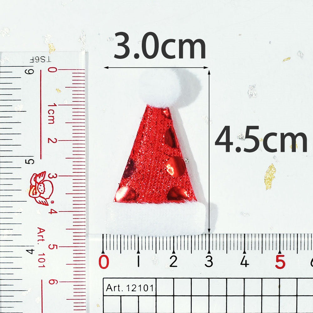 Wholesale 500pcs Padded Cute Christmas Hat 1.25" Embellishment - Red
