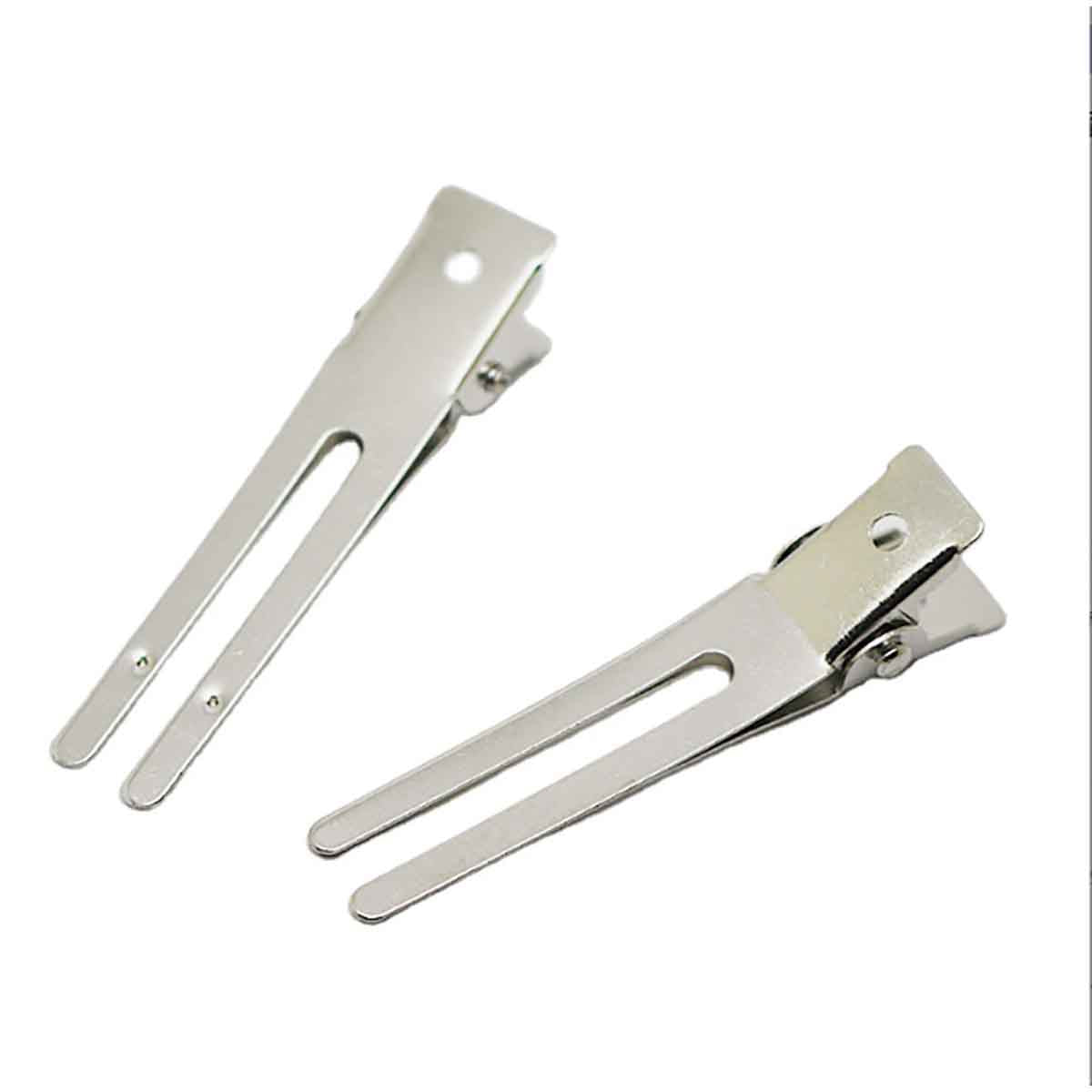 100 Double Prong Alligator Clips 45mm