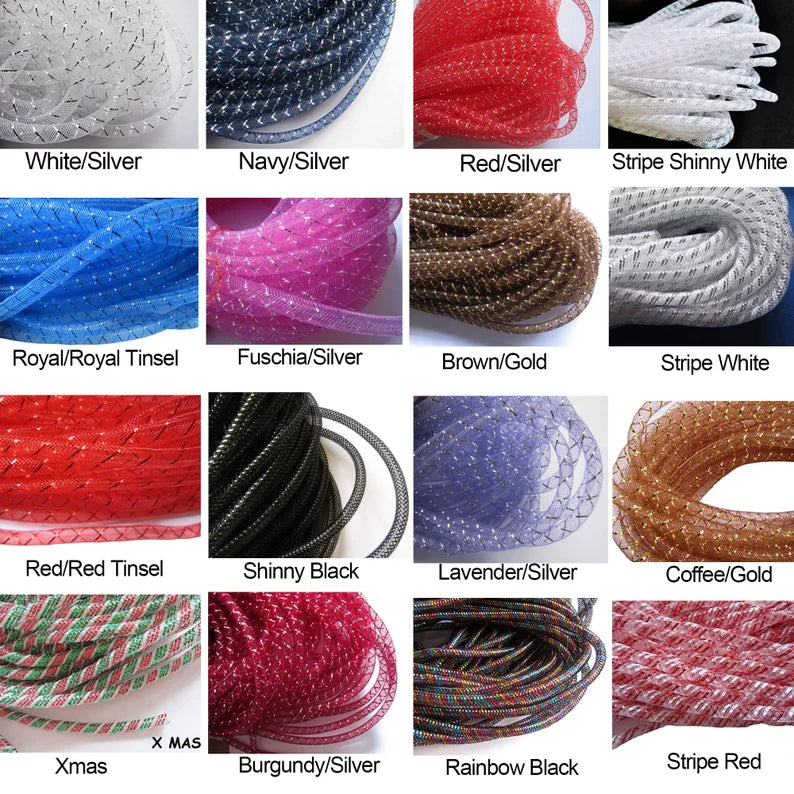 25 Yards Mesh Tube 8mm For Wreaths U PICK 25 Yards Mesh Tube 8mm For Wreaths U PICK