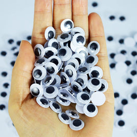 YYCRAFT 100Pcs Googly Eyes with Self-Adhesive Black White Small Plastic Wiggle Stickers Eyes for Shcool DIY Crafts Projects