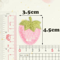 Wholesale 100pcs Padded Sequin Strawberry 1.5" Embellishment - U PICK