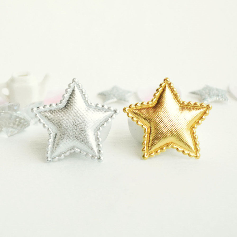 Wholesale 500pcs Padded PVC Star 1.25" Embellishment - U PICK
