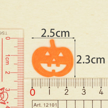 Wholesale 500pcs Padded Felt Pumpkin 1" Embellishment - Orange