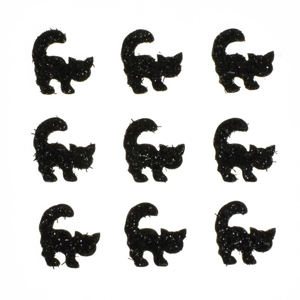 Wholesale 500pcs Padded Cat 1" Embellishment - Black