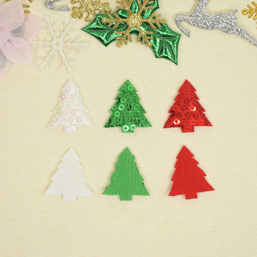 Wholesale 500pcs Padded Sequin Tree 1" Embellishment - U PICK