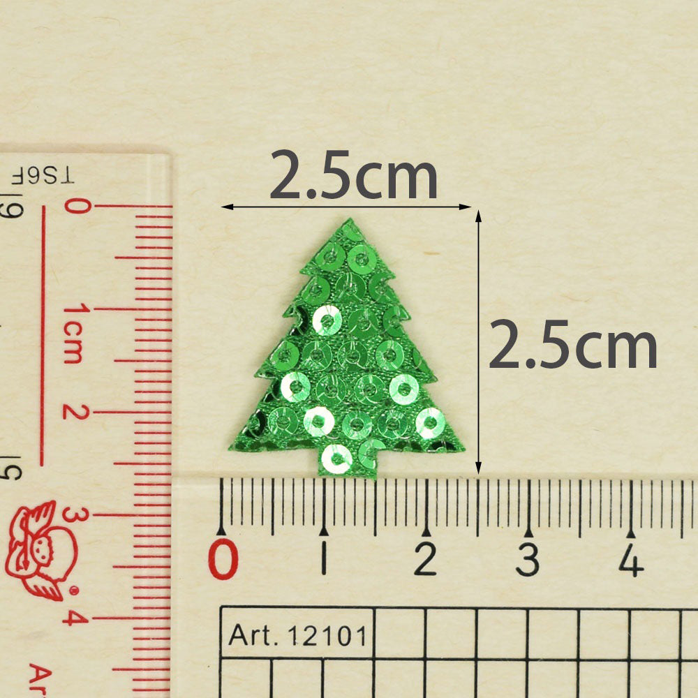 Wholesale 500pcs Padded Sequin Tree 1" Embellishment - U PICK