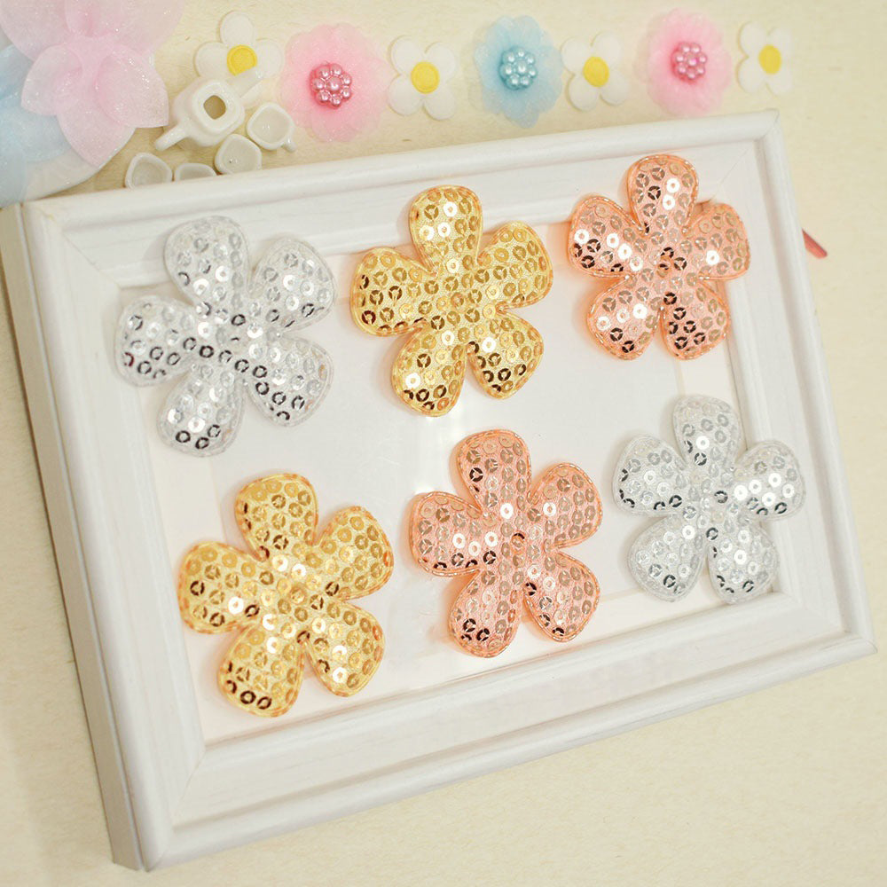 Wholesale 500pcs Padded Sequin Flower 1.5" Embellishment - U PICK