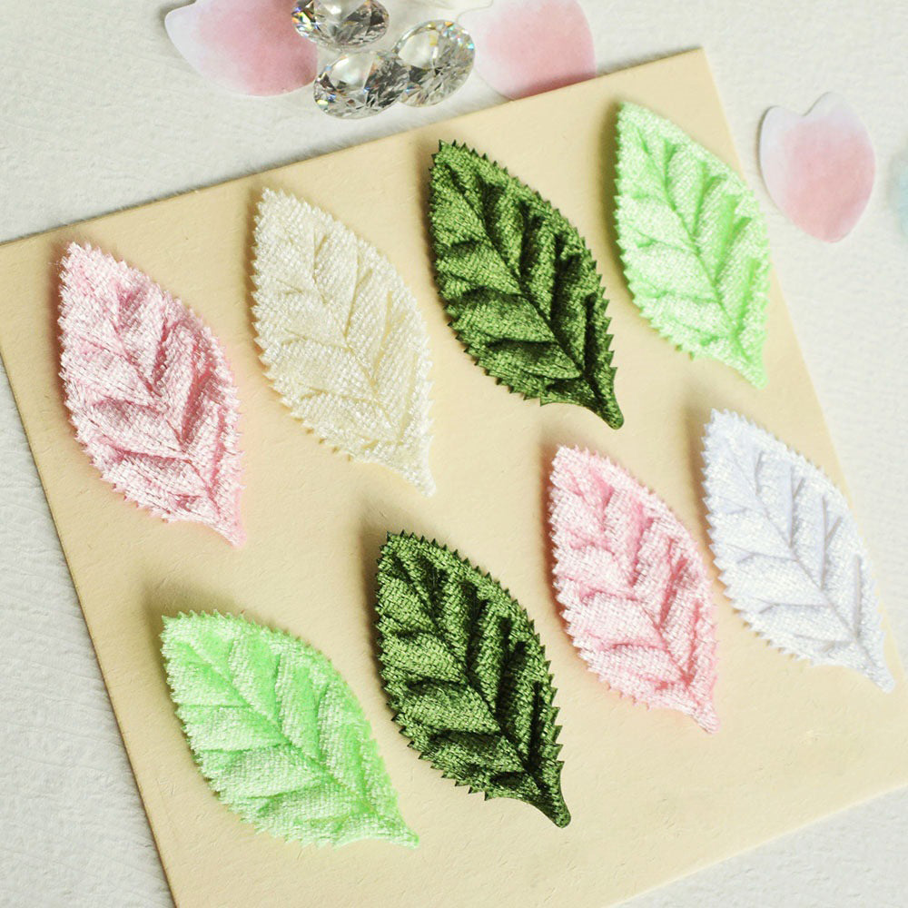 Wholesale 200pcs Padded Velvet Leaf 2.25" Embellishment - U PICK