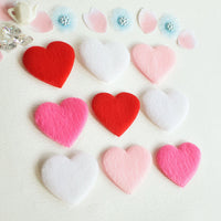 Wholesale 500pcs Padded Furry Heart 1.75" Embellishment - U PICK