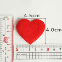 Wholesale 500pcs Padded Furry Heart 1.75" Embellishment - U PICK