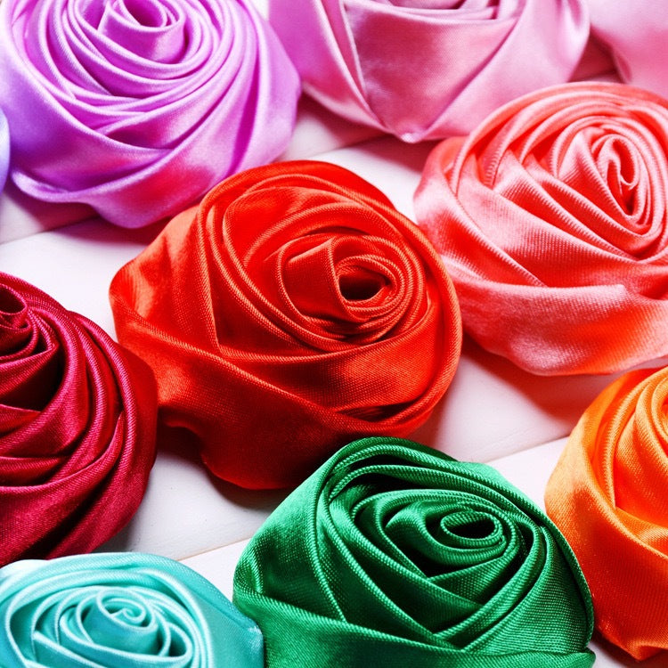 Wholesael 100 Satin Rose Wedding Bride Bouquet Rose 2.5"-U PICK