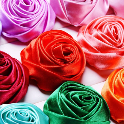 Wholesael 100 Satin Rose Wedding Bride Bouquet Rose 2.5"-U PICK