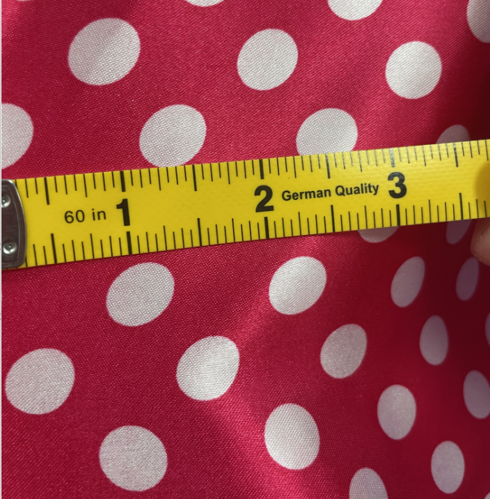 Satin Polka Dot Charmeuse Fabric-Hot Pink