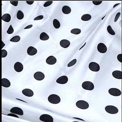 Charmeuse Bridal Satin Fabric Polka Dots by The Yard