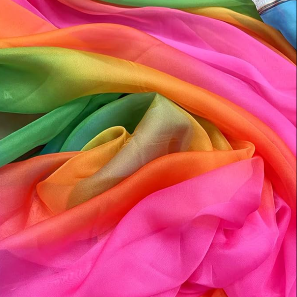 RainBow Chiffon Fabric Organza 59 Inches Wide