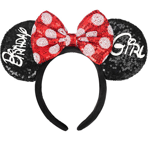 Sequin Mouse Ears Headband-Birthday Black
