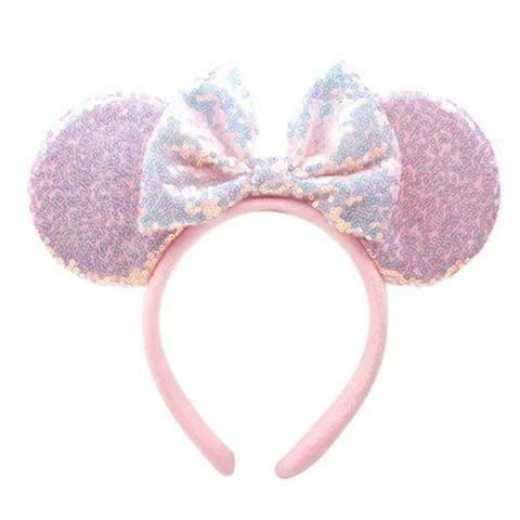 Sequin Mouse Ears Headband-Pink