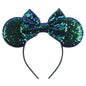 Sequin Mouse Ears Headband-Dark Teal