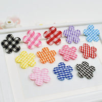 Wholesale 500pcs Padded Gingham Flower 1" Embellishment - U PICK
