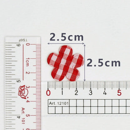 Wholesale 500pcs Padded Gingham Flower 1" Embellishment - U PICK