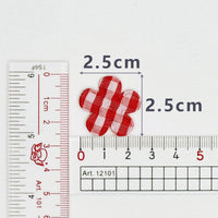 Wholesale 500pcs Padded Gingham Flower 1" Embellishment - U PICK