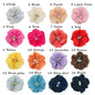 50 Pcs of 2" Polka Dots Chiffon Flower Rhinestone/Pearl XFDDFZ5-U  Pick