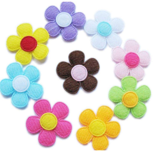 36 Felt Flower with Felt Centre Appliques 1 Inch
