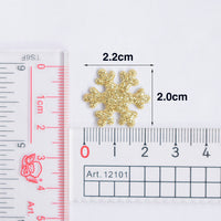 Wholesale 500pcs Padded Glitter Snowflake 0.75" Embellishment - U PICK