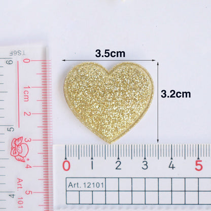 Wholesale 500pcs Padded Glitter Heart 1.5" Embellishment - U PICK