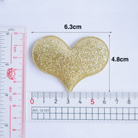 Wholesale 500pcs Padded Glitter Heart 2.5" Embellishment - U PICK