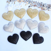Wholesale 500pcs Padded Glitter Heart 1.5" Embellishment - U PICK