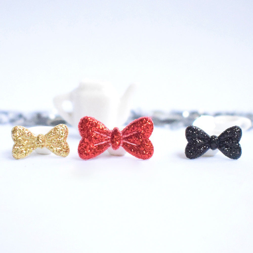 Wholesale 500pcs Padded Mini Glitter Bow 2CM Embellishment - U PICK