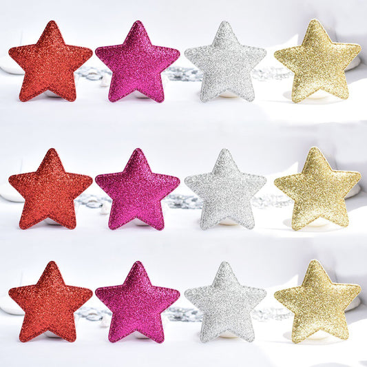 Wholesale 500pcs Padded Glitter Star 2.25" Embellishment - U PICK