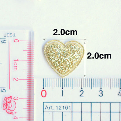 Wholesale 500pcs Padded Glitter Heart 3/4" Embellishment - U PICK