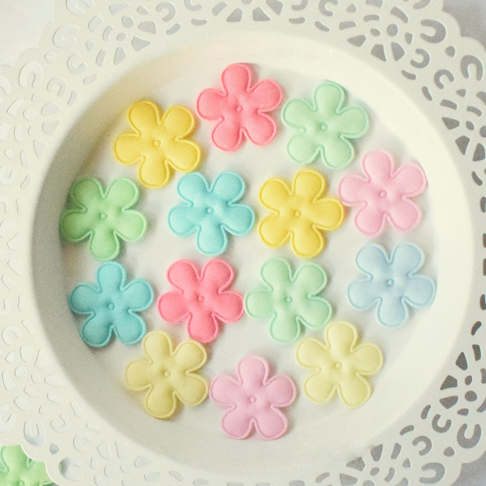 Wholesale 500pcs Padded Cotton Flower 1" Embellishment - U PICK