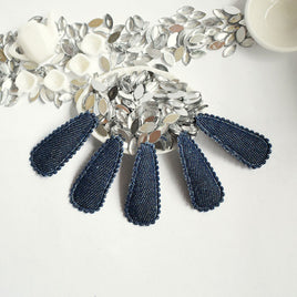 Wholesale 500pcs Padded Denim Clip Cover 35mm Embellishment