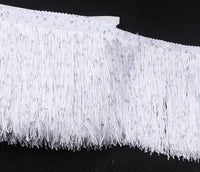 5 Yards Hoogram Sequin Chainette Tassel Fringe Trim 8 Inch