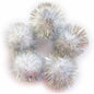 30 Glitter Tinsel Pom Poms（Inner Pom: 1.5" )- U Pick