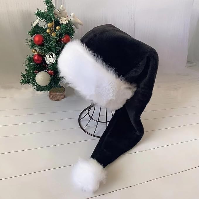 Long Santa Hat Deluxe Christmas Hat for Adults Unisex New Year Festive Party Christmas Supplies