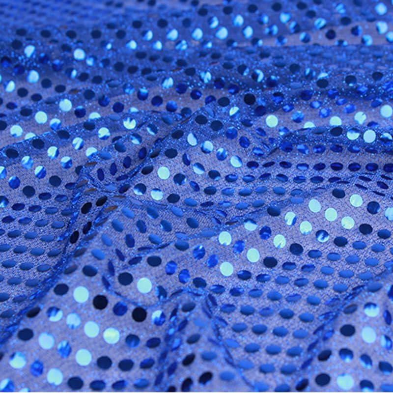 Dot Sequins On Metallic Mesh Fabric